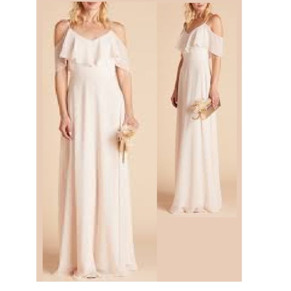 NWT BIRDY GREY JANE CONVERTIBLE BRIDESMAID DRESS IN WHITE SIZE MEDIUM